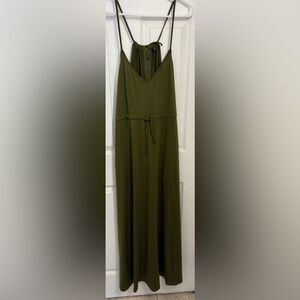 Elegant Olive Maxi Dress